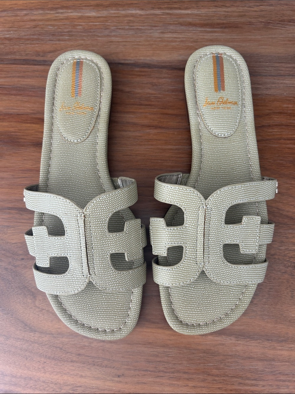Sam Edelman Bay Slide Neutral Olive Slide Sandals - Women's Casual Slip-On